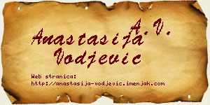 Anastasija Vođević vizit kartica